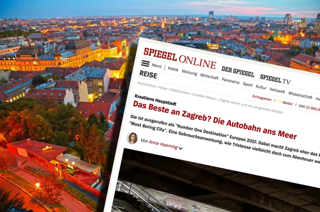 DER SPIEGEL POPLJUVAO ZAGREB "Najdosadniji grad u Europi, podsjeća na njemačku provinciju"